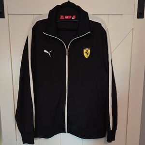 Puma Black and White Jacket with Ferrari Logo